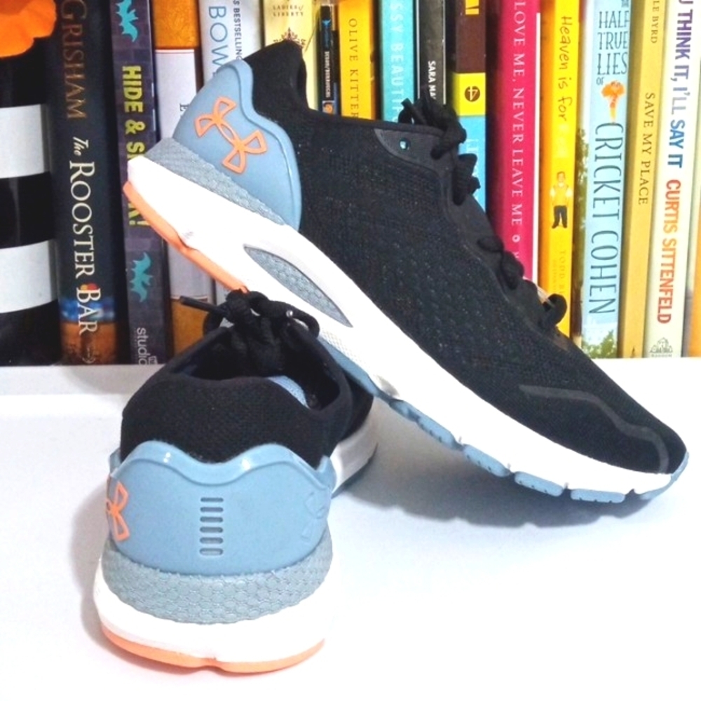 UNDER ARMOUR BLACK BLUE GRANITE HOVR SONIC 6 SNEAKERS SIZE 5.5 NWT